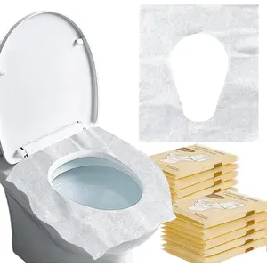 Toilet Seat Cover - Portable Toilet Seat Paper Covers Disposable Flushable for Bathroom Travel Camping Hotel Essentials,Sticker free,16.7x14.1 Inches,10 Pack of 100(Half-Fold)