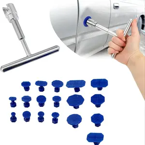 Car Dent Repair Tool, Car Dent Puller, Short T-pull Repair Puller with 18 Blue Adhesive, Car Body Repair Tool, Professional Car Repair Tool
