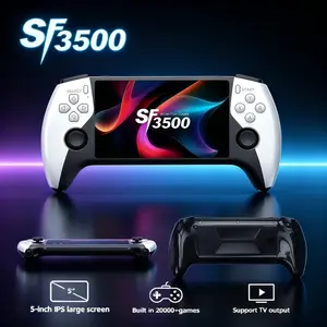 SF3500 Portable Retro Handheld Arcade Console - 5.1in HD IPS Screen, Built-in 14+ Emulators & High-Performance Chip, Wireless, Mass Classic Titles, TV Cable Support, Game Card Compatible, Rechargeable, Ideal Birthday Gift for Gaming Enthusiasts