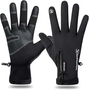 Touch Screen Work Gloves for Men Women, Durable Utility Working Gloves, Flexible Gardening Gloves for Yard Daily Work; Winter Waterproof Windproof Warm Touchscreen Gloves for Ski Driving Cycling Hiking Outdoor Sports, Machine Washable 1 Pair mittens