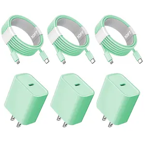 iPhone Charger Fast Charging 2 Pack Type C Wall Charger Block with 3 Pack 10FT USB C to Lightning Cable for iPhone 14/13/12/12 Pro Max/11/Xs Max/XR/X,AirPods Pro