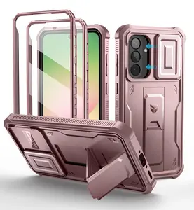 Dexnor for Samsung Galaxy A56-5G Case, [2 Front Frame] [Built-in Magnetic Slide Camera Cover & Kickstand] Heavy Duty Protection Shockproof Phone Case with Screen Protector, 6.7 inch