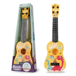 Mini Playable Ukulele Toy Guitar, Kids Educational Musical Instrument Party Supplies, Fun Puzzle Birthday Christmas Halloween Gift