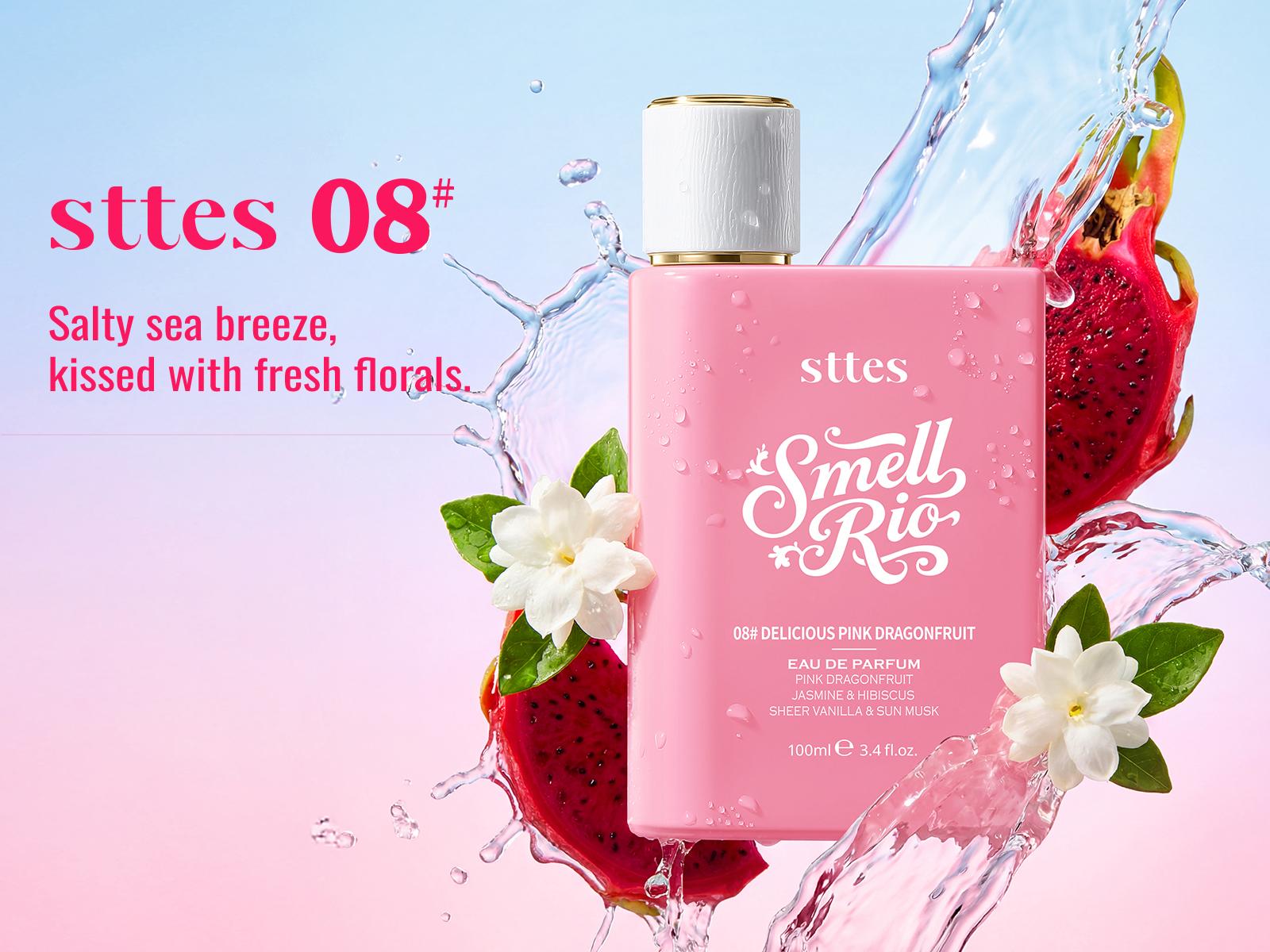 sttes 08# Smell Rio - Delicious Pink Dragonfruit EDP | Exquisite Tropical Fruit & Ocean Breeze Scent for Women, 100ml (3.4 fl.oz.) sttes 08# Smell Rio - Delicious Pink Dragonfruit EDP | Exquisite Tropical Fruit & Ocean Breeze Scent for Women, 100ml (3.4 fl.oz.)