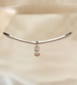 The Silver Pear Necklace