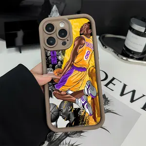 Kobe Bryant Slam Dunk Art Phone Case TPU Shockproof Outdoor Cover for iPhone 17 Air 17 Pro 16 Pro 15 Pro Max 14 Plus 13 Pro 12 11 Pro XS Max X XR