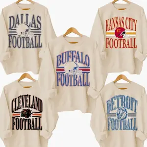 Vintage All Team Football SAND Crewneck Sweatshirt, Hometown Football Game Day Pullover, Vintage Football Throwback Graphic, Gift For Fans