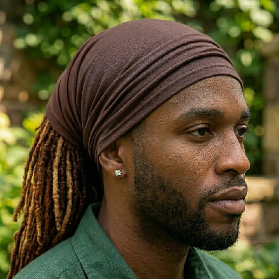 LOCSANITY Unisex Bodycon Tube Scarf, 19x9.5" Cotton Spandex Head Wrap for Locs & Braids - Seamless, Breathable Fabric for Casual & Nighttime Wear, Scarf Head Wrap, Ultra-Stretch, Hair Scarves, Head Scarf