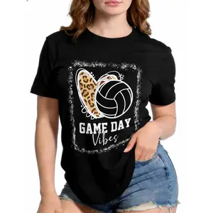 Volleyball Game Day Graphic T-Shirt | Premium 100% Cotton Tee for Sporty Women | Casual Streetwear TShirt | Show Your Team Spirit with This Heartfelt T Shirt Gift for Her