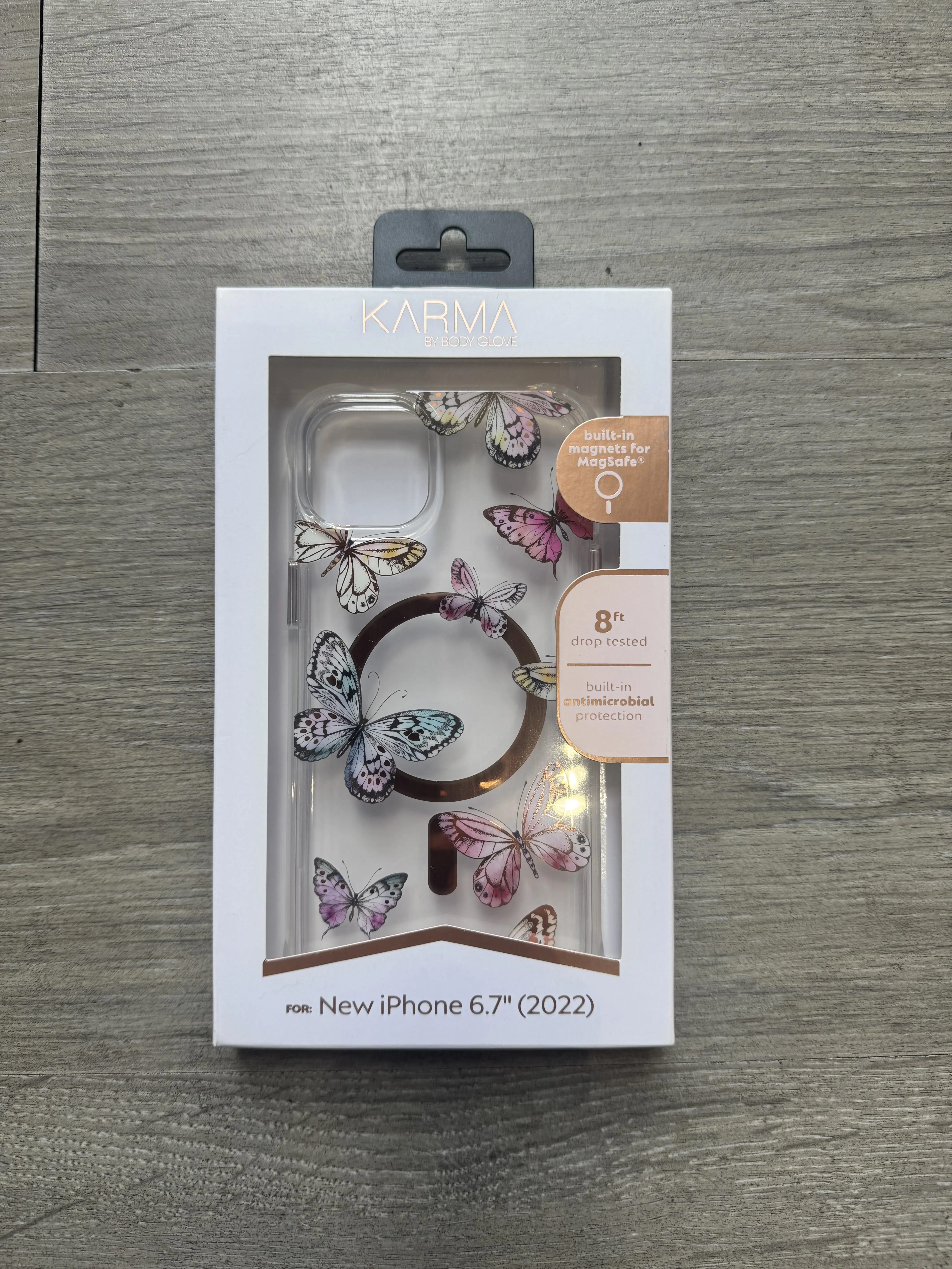 Karma Butterfly iPhone 6.7” Case with MagSafe | Drop Tested, Antimicrobial |