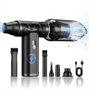 4-in-1 Electric Air Duster & Vacuum Cleaner, 150,000RPM Cordless Handheld Blower with Suction, Pump & Inflate, Type-C Fast Charge, for Keyboard, Car, Laptop, Office Cleaning