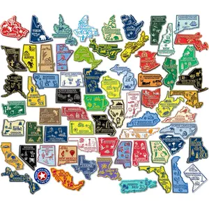 North America Magnet Set by Classic Magnets, 67-Piece Rubber Magnet Set