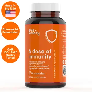 dose+remedy A dose of Immunity capsules | made in the USA| Powerful Immune supplement pharmacist formulated with quercetin, Vitamin D, Vitamin C, Zinc