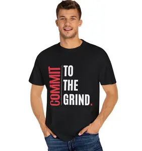 Motivational Commit to the Grind Unisex Tee Shirt, Gym Apparel, Golf Course Workout Top, Fitness T-shirt, Inspirational Athletic Wear - Make a statement!