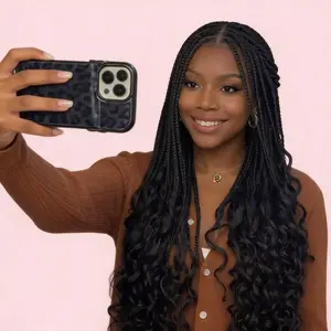 ZIHAN Full Lace Cap French Curly Wig for Black Women, 36in Synthetic HD Wig with Long Curl Ends, Pre-Plucked Baby Hair, Natural Black Look, Heat-Resistant Fibers, Braided Ponytails for Daily Wear