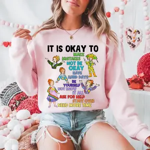 It's Okay To Make Mistakes Teacher T-Shirt, Fun Teacher Life Tee, New Teacher Gift, Ms Frizzle Magic School Bus Shirt Top