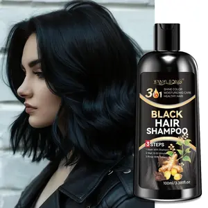 Natural Hair Dye Shampoo 3-In-1, Herbal Ingredients, Ginseng Extract, Plant Care, No Damage, Easy Wash, Moisturizing, Autumn Winter Essential