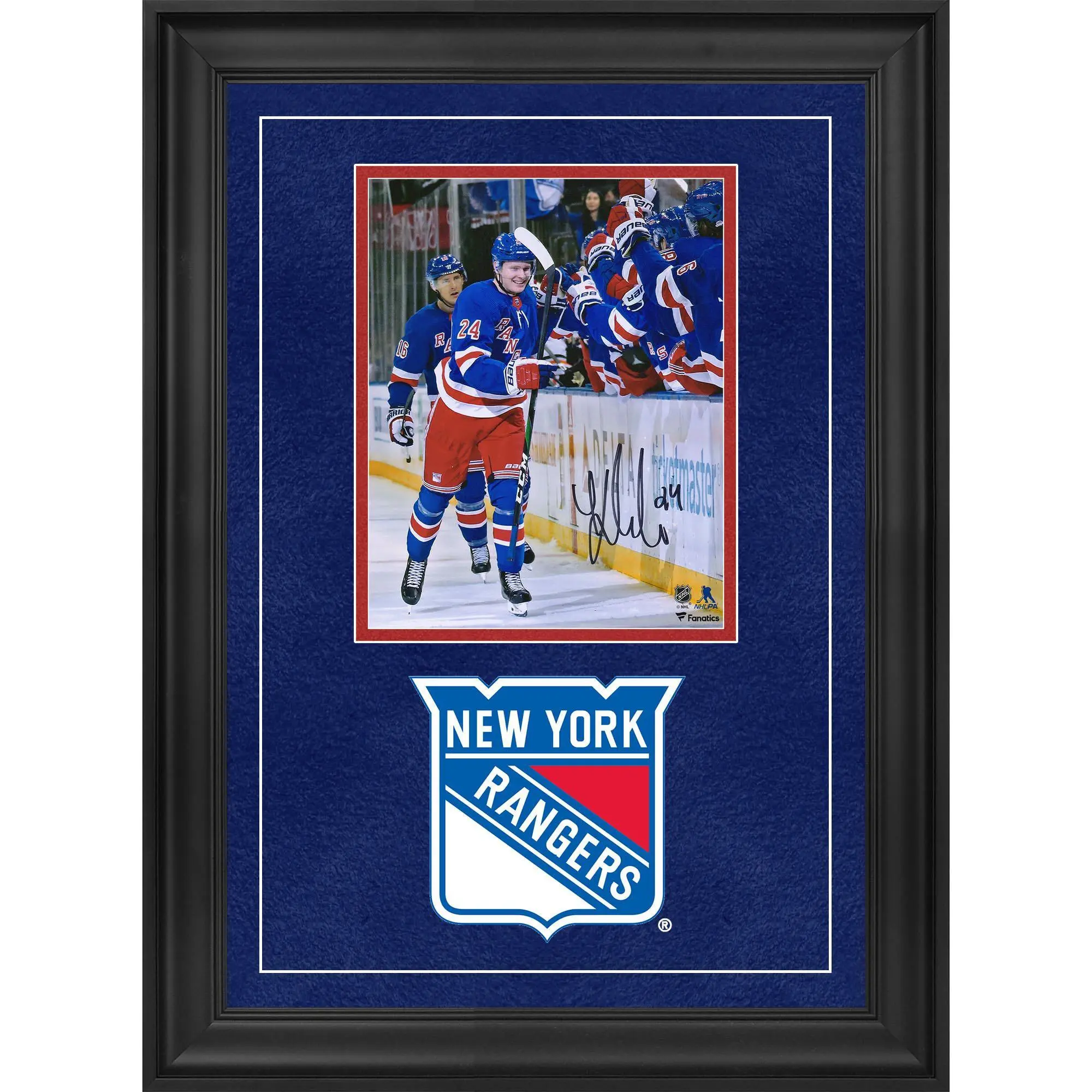 Kaapo Kakko New York Rangers Deluxe Framed Autographed 8" x 10" 1st NHL Goal Celebration Photograph - Fanatics Authentic Certified