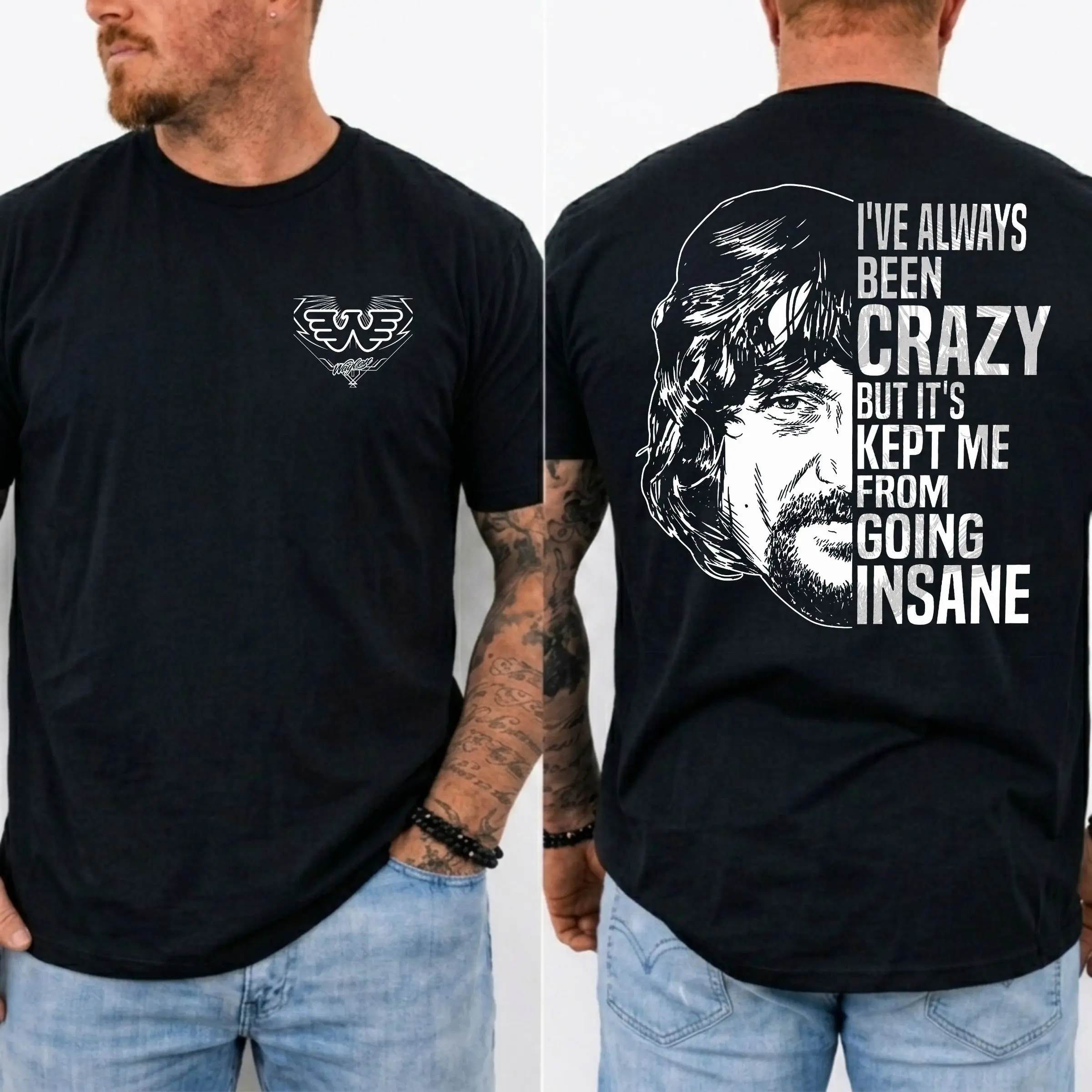 Outlaw Country Music Graphic Tee, Vintage Retro Shortsleeve Casual Top for Music Fans, Made in USA T-Shirt, Tshirt