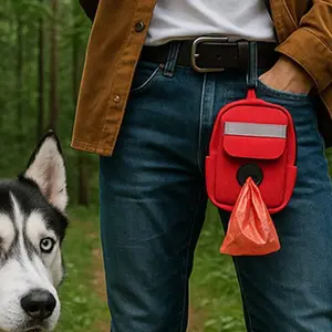 Multifunctional Dog Walking Storage Bag, Outdoor Poop Bags Snack Pouch Pet Food Bag Waist Hanging Multi-Purpose Portable Bag