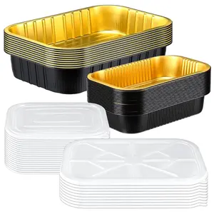 30 Pack  Pans with  Kit Includes 10 Pack 10x13 Half Size Oven Steam Table Tin Foil Pans Collocation 20 Pack 8.7x6 Disposable Baking Pan Chafing Trays
