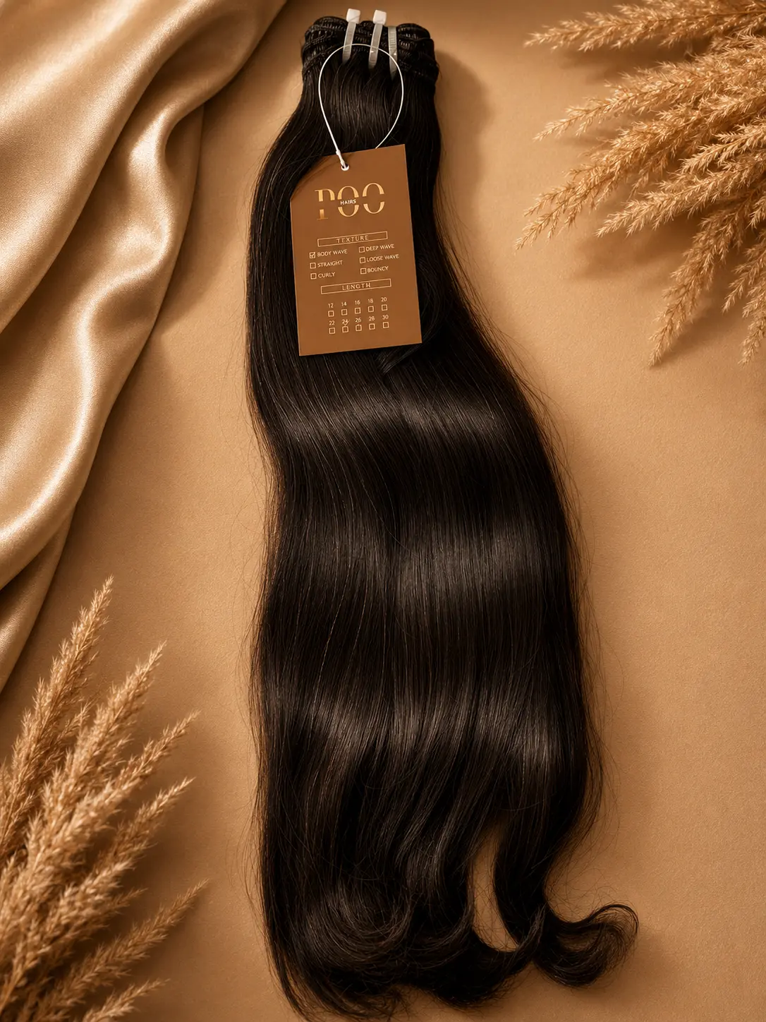 Indian Raw Double Drawn Silky Straight Human Hair Bundles, Double Weft, Low Shed - 16", Natural Straight, 3 X 16" Double Drawn Raw Indian Silky Straight Bundles