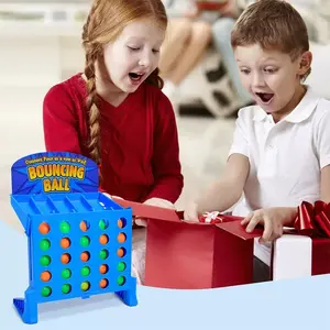 Bounce Ball Four-In-A-Row Board Game, Fast-Paced Interactive Toy, Enhances Hand-Eye Coordination, Fun for Family & Parties