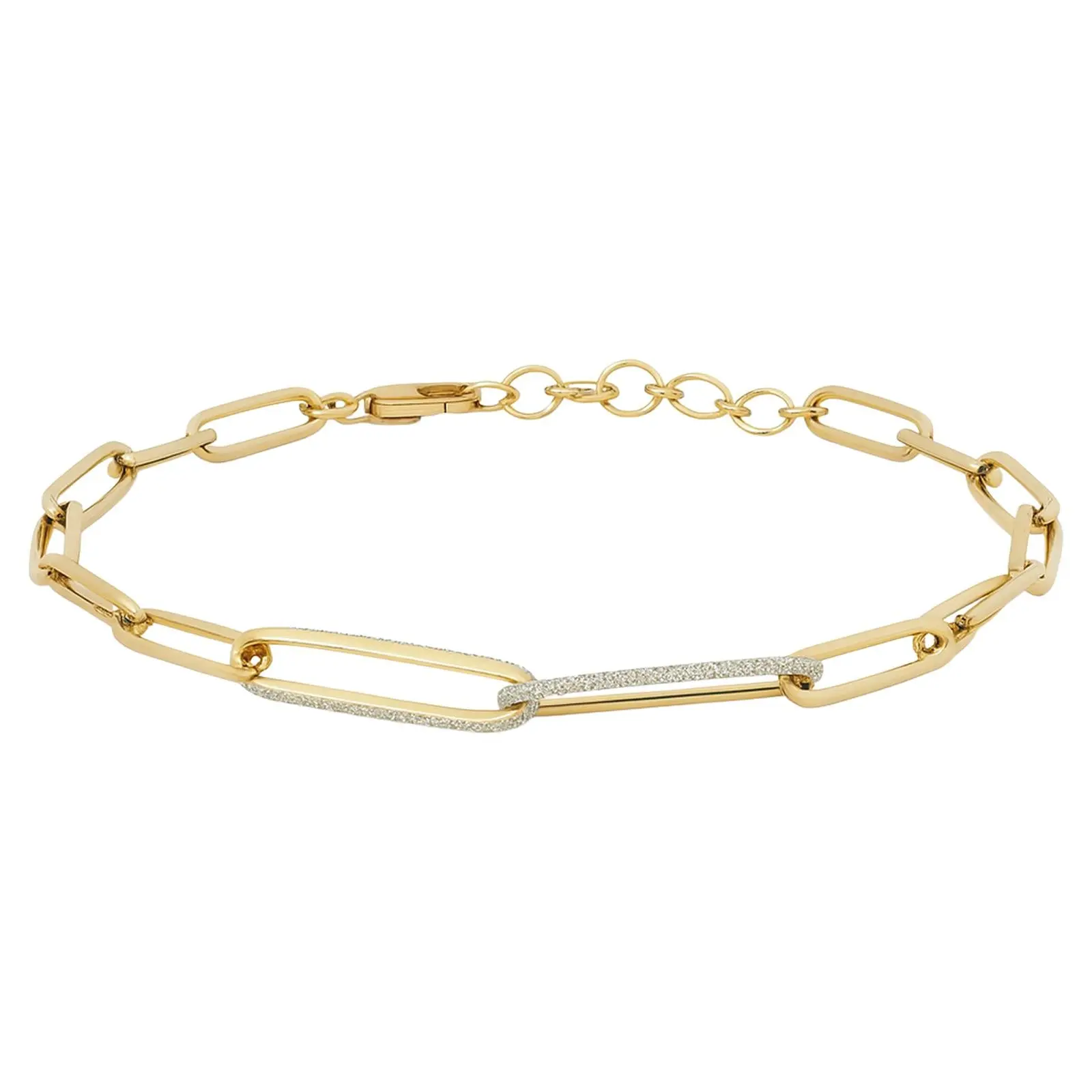 Textured Link Bar Bracelet