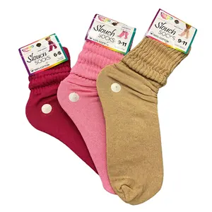 WOMENS THREE PACK COLORFUL SLOUCH SOCKS