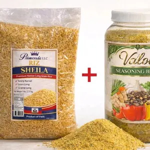 Riz Sheila 5LB Premium Rice Fresh Quality Caribbean Style Seasoning Blend 32oz Long Grain Haitian Rice - Carb