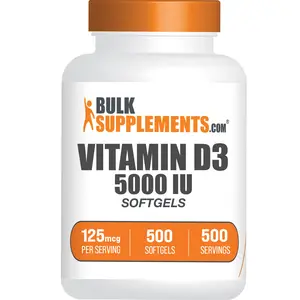 BulkSupplements - Vitamin D3 Softgels - Cognitive Support - Bone Health - 500 Softgels - 125mcg per Serving