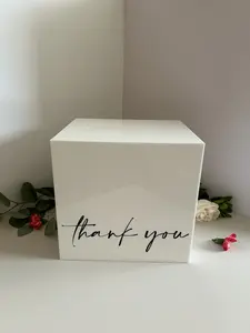 Large Wedding Card Box With Lock White Acrylic Card Box For Wedding Gift Table Decor Wedding Memory Box For Wedding Keepsake Bridal Shower Card Box