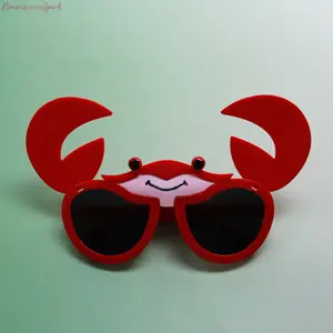2-Pack Cute Crab Novelty Sunglasses, Funny Ocean Animal Party Eyeglasses, Adorable Red Crab Claw Design Shades, Perfect for Beach Trips, Summer Parties, Birthdays & Photo Booth Props