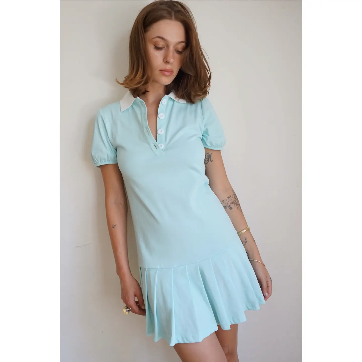Kelsey Polo Dress Aquamarine