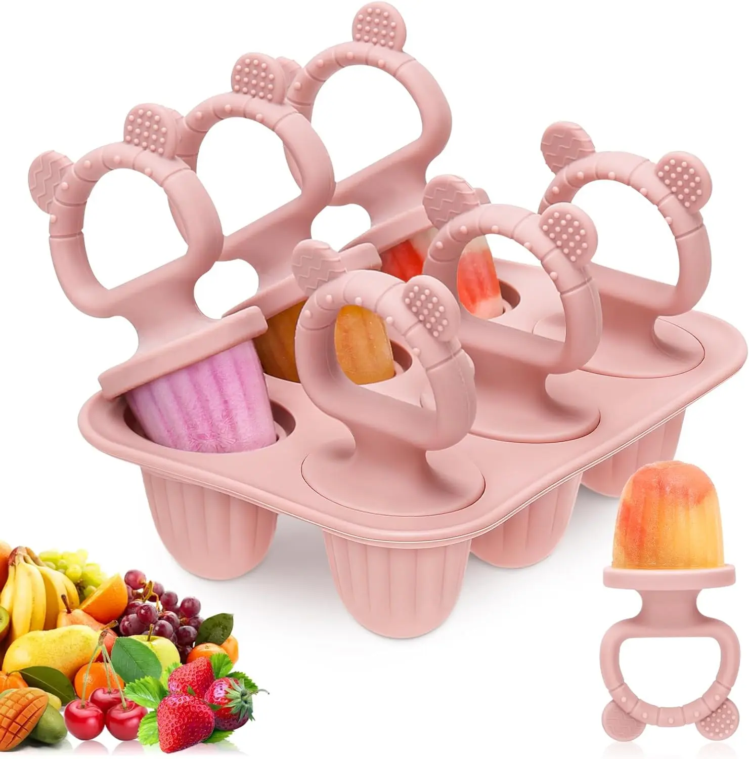 Silicone Baby Popsicle Molds with Sticks, Mini Popsicles Molds for Babies Breastmilk Popsicle Molds for Teething Relief, Frozen Treats Maker Popsicle Maker Ice Pop Mold for Toddlers Kids