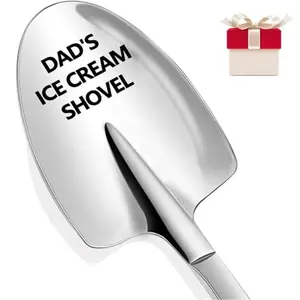 Engraved Stainless Steel Ice Cream Scoop Spoon - Kitchen Gadgets, Cutlery & Tableware Utensil, Ideal for Desserts, Funny Father’s Day Gift for Dad