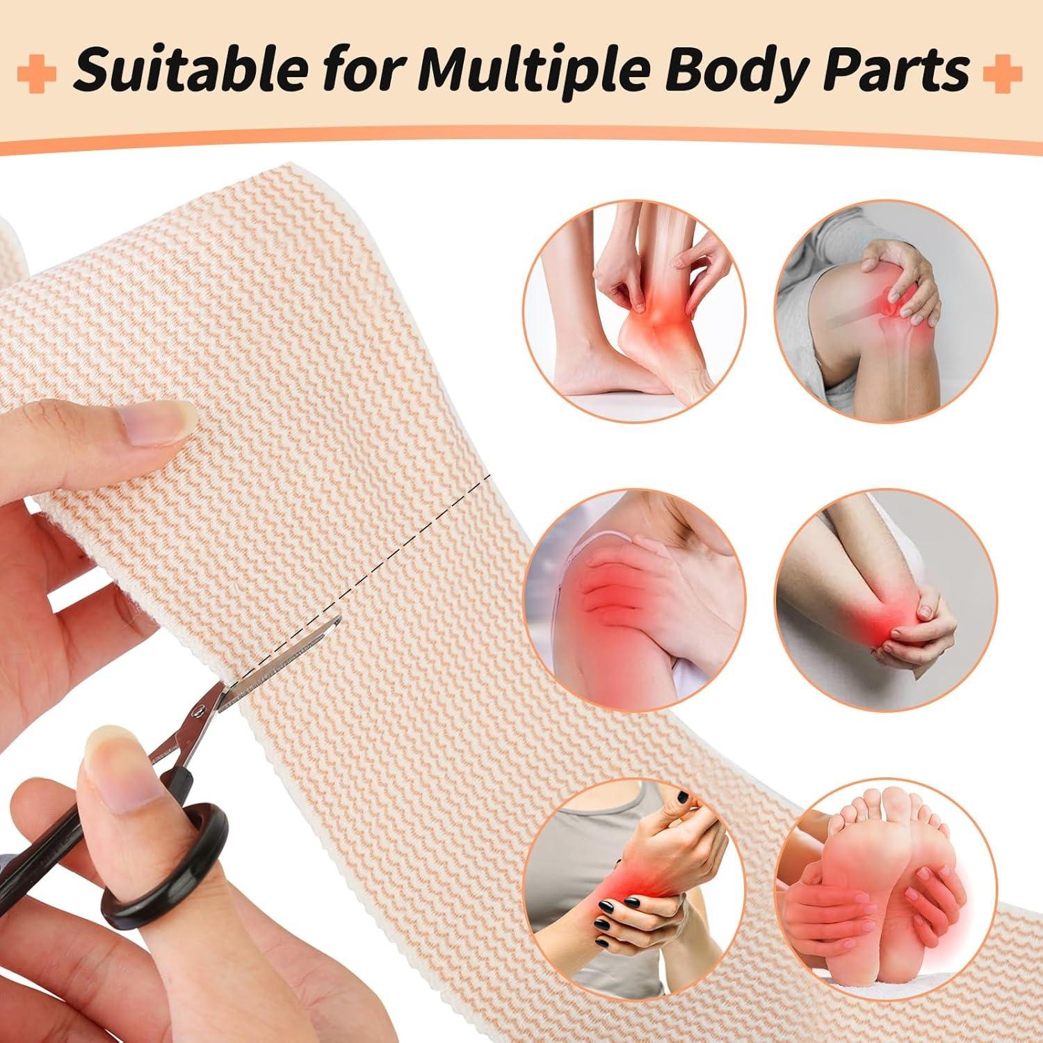 Pack of 8 Elastic Bandages,Elastic Bandage Cotton with 1 Scissors,Compression Bandage with Self-Adhesive Velcro Strap,Elastic Bandages for Arm,Leg or Chest Injuries,Camping Equipment Pack of 8 Elastic Bandages,Elastic Bandage Cotton with 1 Scissors,Compression Bandage with Self-Adhesive Velcro Strap,Elastic Bandages for Arm,Leg or Chest Injuries,Camping Equipment