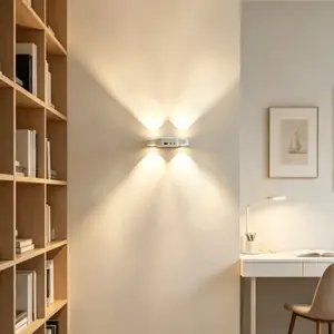 Dual Eye Four Cat Eye Motion Sensor Light, Three Color Temperature Dimmable USB Charging, Ideal for Bedroom Living Room Hallway Entrance, Festive Decorative Ambient Light