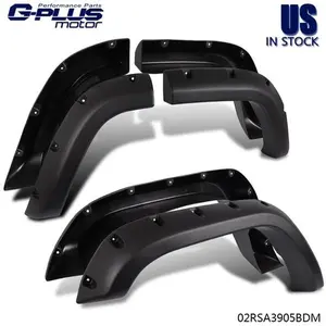6PCS Pocket Rivet Fender Flares, Bolt-On Car Accessories for Jeep Cherokee XJ 1984-2001 4-Door Auto Vehicle Wheel Mud Flaps & Splash Guards