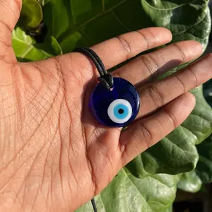 Evil Eye glass necklace | Turkish Nazar | Evil eye protection necklace with Nylon cord