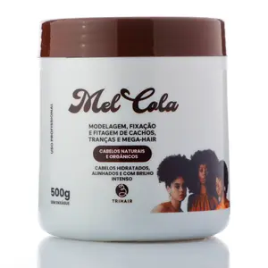 Trihair Mel Cola Hydrating Curl Definer Gel - Vegan, Paraben-Free, Deep Hydration & Shine for Curly, Wavy, and Frizzy Hair Honey Haircare