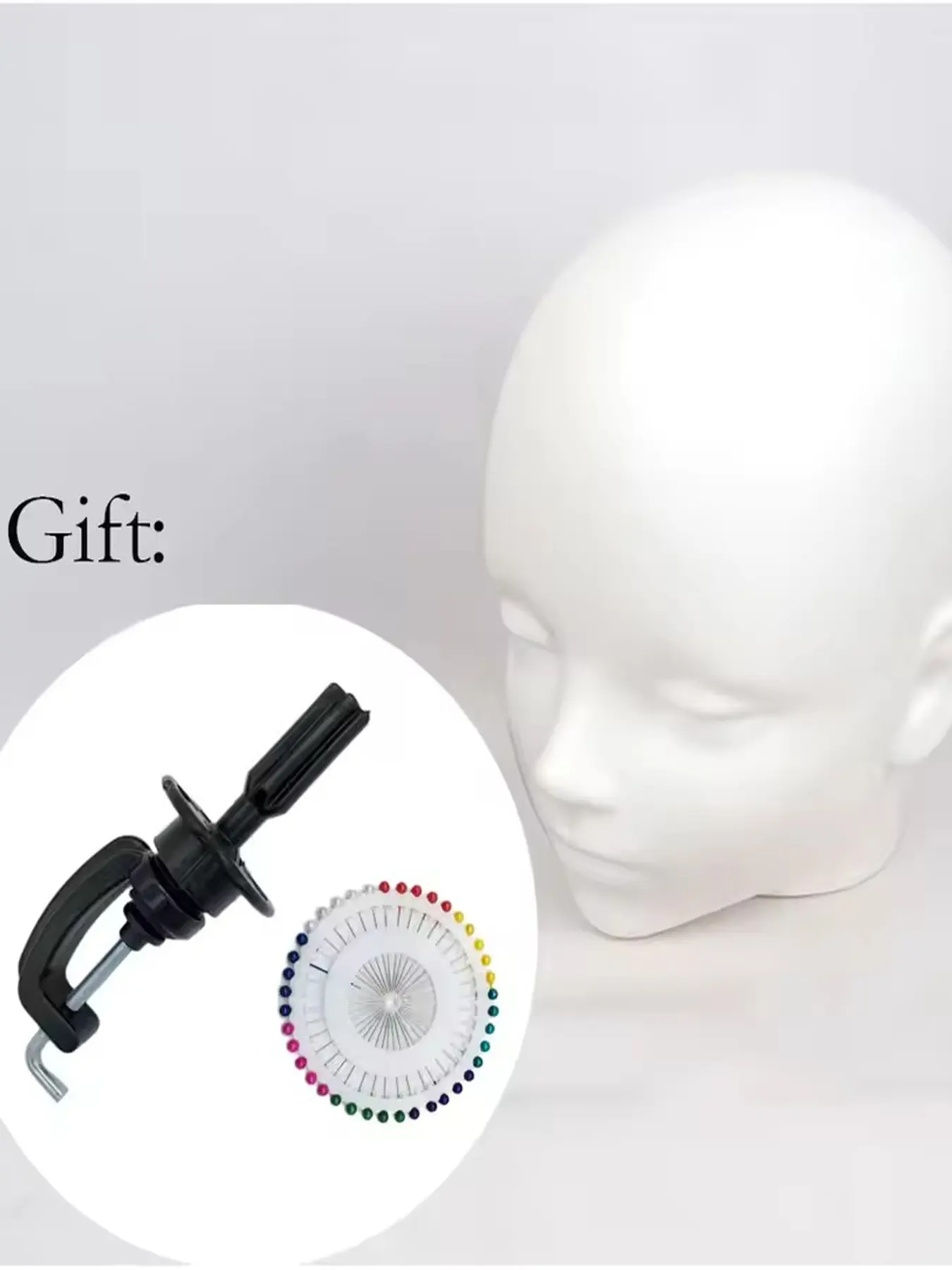 Wig Head Model Mannequin Dummy Wig Glasses Hat Display Stand Hair Mannequin head Stand Holder Head Model Wig Display with Stand Adjustable Wig Head