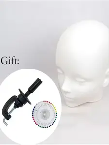 Wig Head Model Mannequin Dummy Wig Glasses Hat Display Stand Hair Mannequin head Stand Holder Head Model Wig Display with Stand Adjustable Wig Head