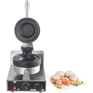 Kolice Commercial Gelato Panini Press Machine, Donut Ice Cream Dessert Italy Ice Cream Sandwich Press Burger Maker- 1300W, Timer and Temperature Control, Non-Stick Teflon Coating