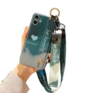 AppleStyle Watercolor Phone Case - TPU & PC Material, Suitable for iPhone 12 Mini, 12 Pro, 12 Pro Max, 11, 11 Pro, 11 Plus, 6 Series, and More Cover Smartphone Cellphone Multicolor Protective