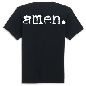 Amen Women's Medium Fitted Crew Neck Short Sleeve Tee in 100% BCI Cotton for Summer Casual Wear