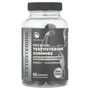 Nobi Nutrition Premium Testosterone Gummies, 60 Gummies