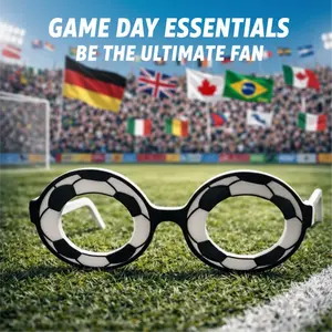 3D Printed Soccer Glasses - No-Lens Novelty Party Eyewear, Lightweight Fan Accessories for Game Day & Photo Booth Props (All Ages)