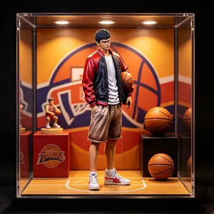 One PiecSlam Dunk Mitsui Hisashi Figure, Casual Outfit with Basketball Court Background,Mitsui Hisashi Collectible Statue, "Return of the Prodigal Son" Pose with Basketball,Anime Slam Dunk Mitsui Hisashi Figure, Street Style for Desk Display & Collection
