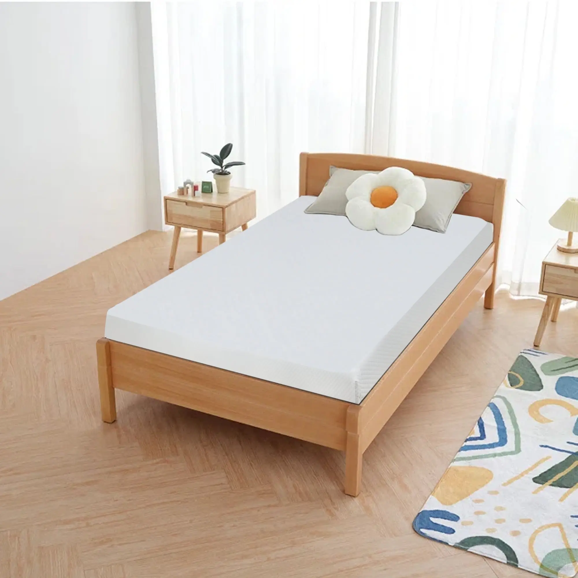 Twin Size Mattress, 5 Inch Medium Firm Mattress Memory Foam Mattress for Cool Sleep & Pressure Relief, Twin Size Mattresses Bed in a Box, (Twin, 5 Inch)